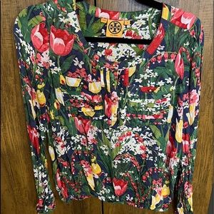 Tory Burch Size 0 Floral Top